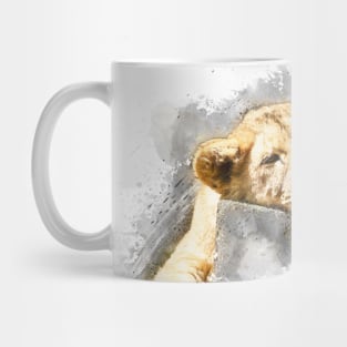 Lion Animal Wildlife Jungle Nature Safari Adventure Discovery Africa Digital Painting Mug